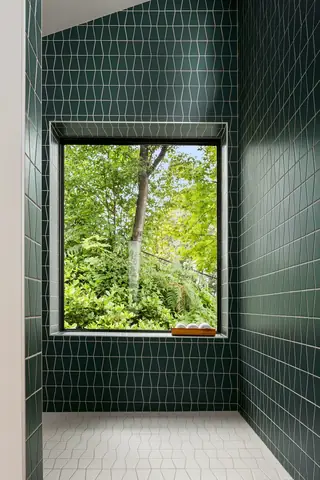 Magnolia bathroom mirror and lighting