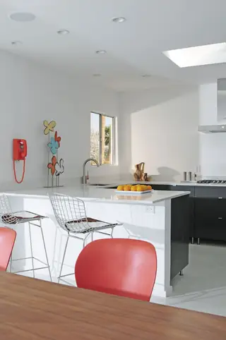 Bright mid-century modern kitchen