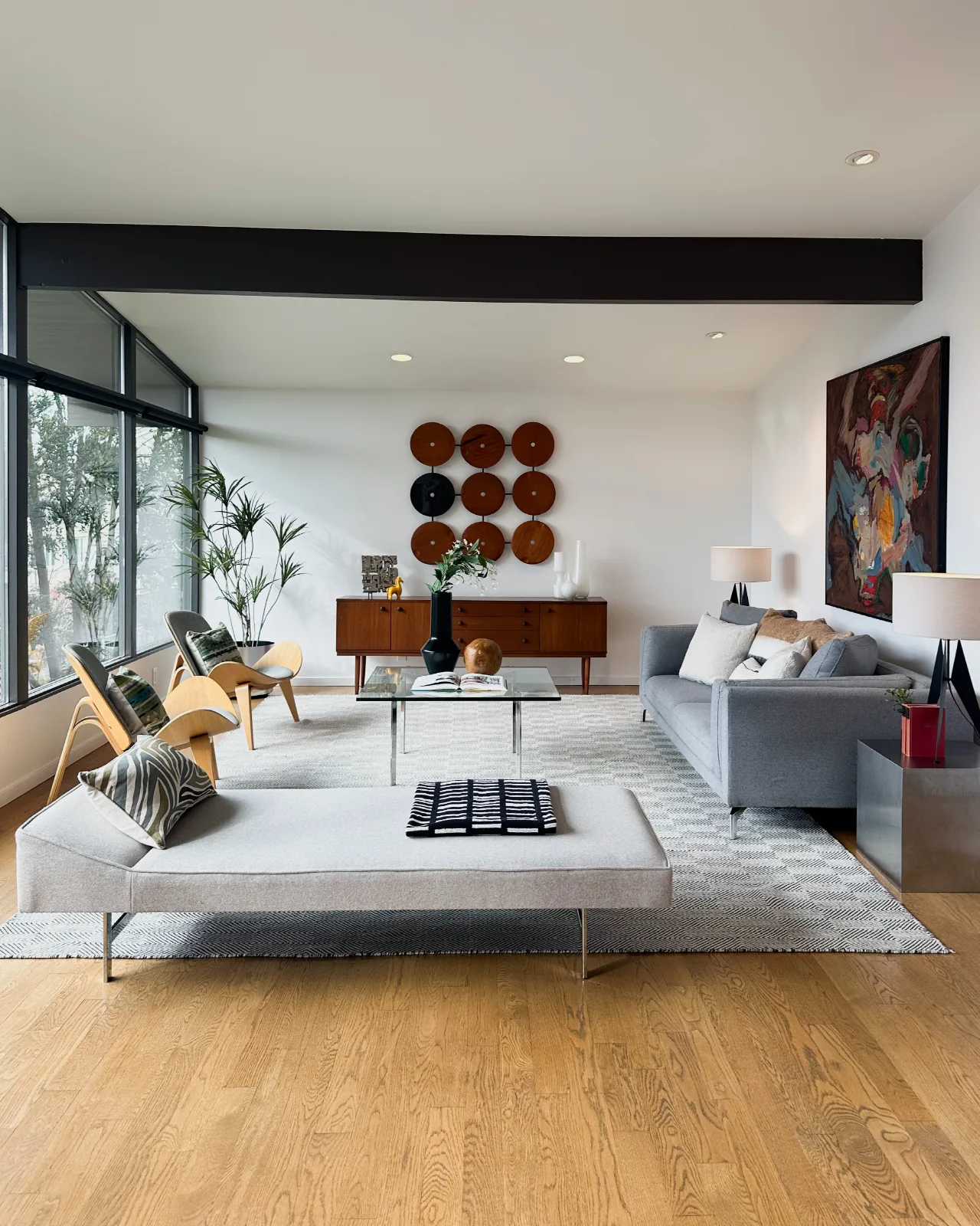 Modern living room prepared for market